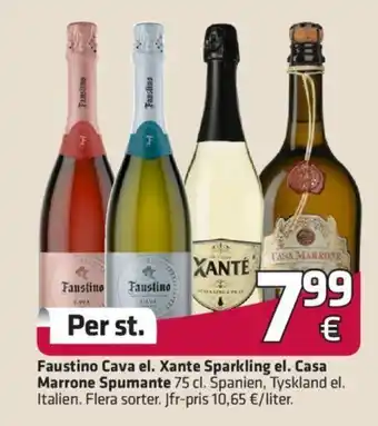 Fleggaard Faustino Cava el. Xante Sparkling el. Casa Marrone Spumante tilbud