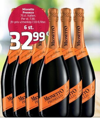 Fleggaard Mionetto Prosecco 75 cl. tilbud