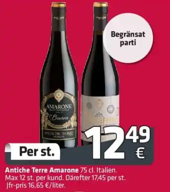 Fleggaard Antiche Terre Amarone 75 cl. tilbud