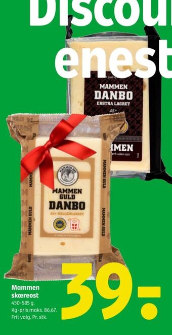 Coop 365 Mammen skæreost danbo guld mellemlagret tilbud