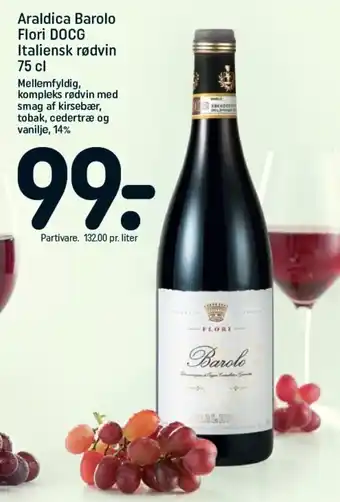 REMA 1000 Araldica Barolo Flori DOCG 75 cl tilbud