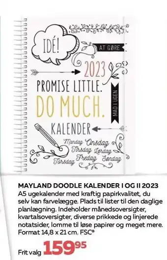 Bog & idé Mayland doodle kalender tilbud