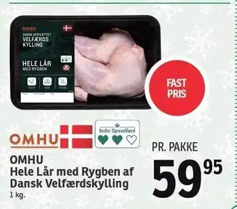 SPAR Omhu hele lår med rygben af dansk velfærdskylling tilbud