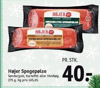 SPAR Højer spegepølse tilbud