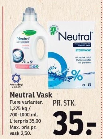 SPAR Neutral vask tilbud