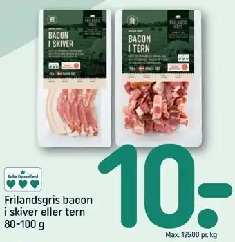 REMA 1000 Frilandsgris bacon i skiver el. tern tilbud