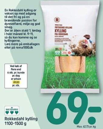 REMA 1000 Rokkedahl kylling tilbud