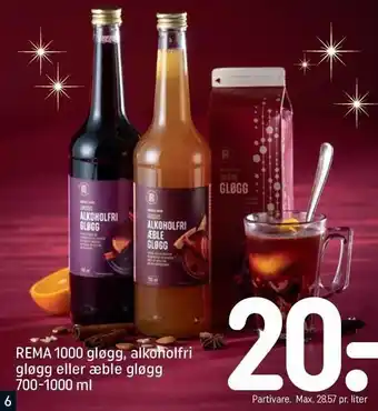 REMA 1000 Gløgg, alkoholfri gløgg el. æblegløgg tilbud