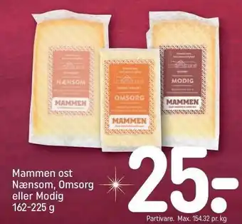 REMA 1000 Mammen ost, nænsom, omsorg el. modig tilbud