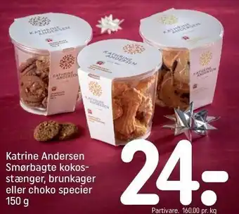 REMA 1000 Katrine andersen smørbagte kokosstænger, nrunkager el. choko specier tilbud