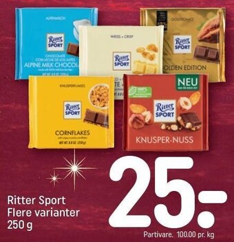 REMA 1000 Ritter sport tilbud