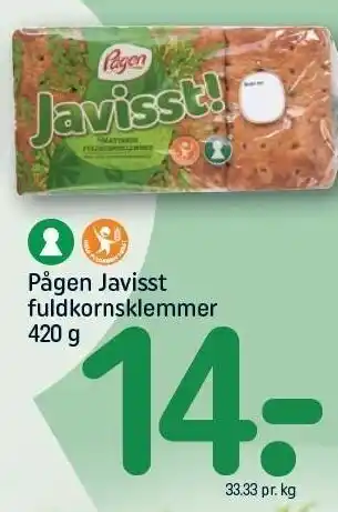 REMA 1000 Pågen javisst fuldkornsklemmer tilbud