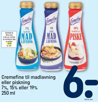 REMA 1000 Cremefine til madlavning tilbud