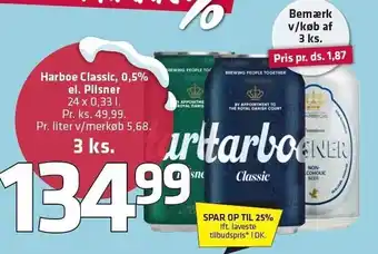 Fleggaard Harboe classic, 0,5% el. pilsner tilbud