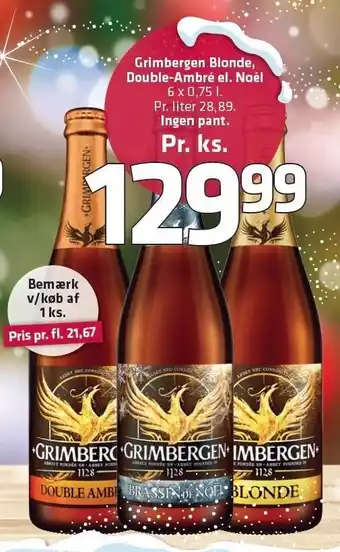 Fleggaard Grimbergen blonde, double-ambré el. noél tilbud
