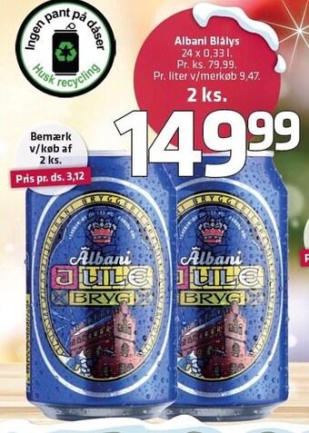 Fleggaard Albani blålys tilbud