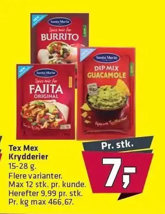 Fleggaard Tex mex krydderier tilbud