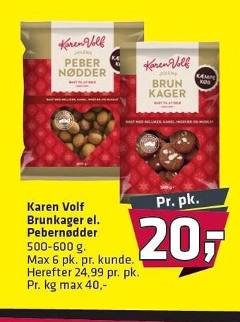Fleggaard Karen volf brunkager el. pebernødder tilbud