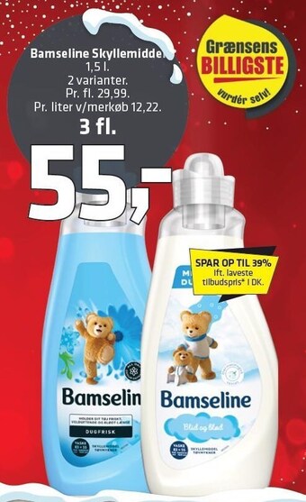 Fleggaard Bamseline skyllemiddel 3 fl. tilbud