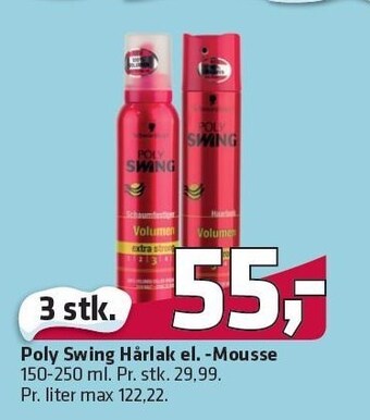 Fleggaard Poly swing hårlak el. -mousse tilbud