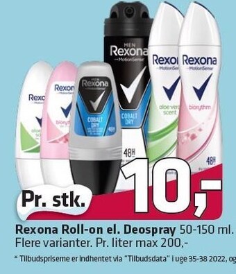 Rexona roll-on el. deospray