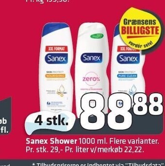 Fleggaard Sanex shower 4 stk tilbud