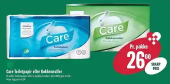 Min Købmand Care toiletpapir el. køkkenruller tilbud