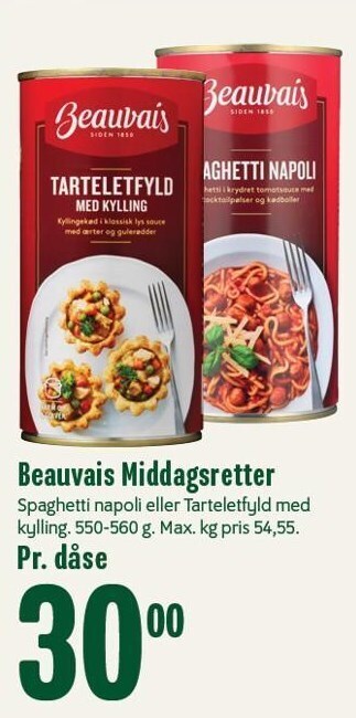 Min Købmand Beauvais middagsretter tilbud