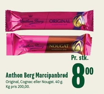 Min Købmand Anthon berg marcipanbrød tilbud