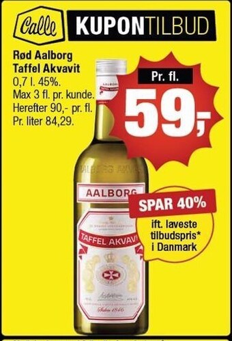 Rød aalborg taffel akvavit