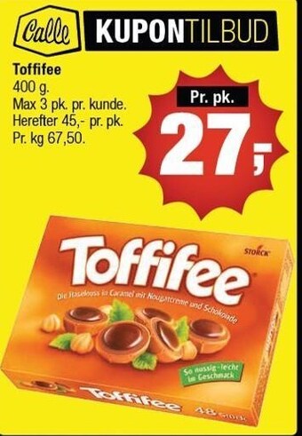 Calle Toffifee tilbud
