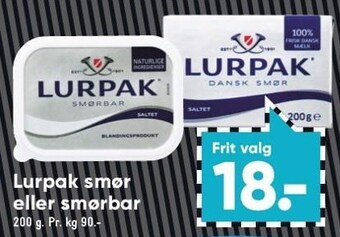 Bilka Lurpak smør el. smørbar tilbud