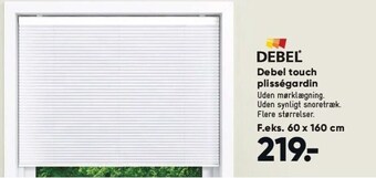 Bilka Debel touch plissegardin tilbud