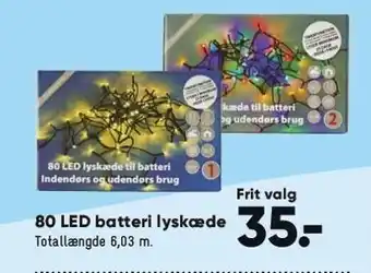 Bilka 80 led batteri lyskæde tilbud