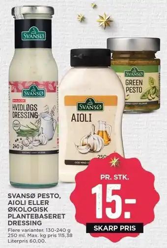 MENY Svansø pesto, aioli el. øko plantebaseret dressing tilbud