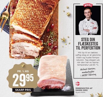 MENY Ribbensteg af dansk gris tilbud