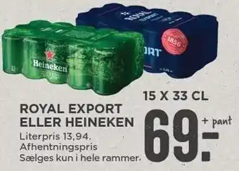 MENY Royal export el. heineken tilbud