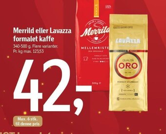 Føtex Merrild eller Lavazza formalet kaffe tilbud