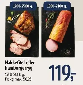 Føtex Nakkefilet el. hamburgerryg tilbud