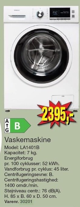 Harald Nyborg Vaskemaskine tilbud