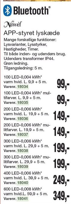 Harald Nyborg Nowél app-styret lyskæde tilbud