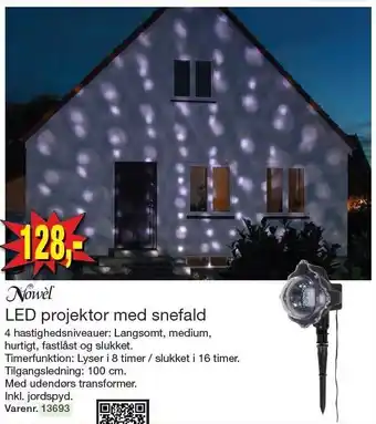 Harald Nyborg Nowél led projektor m. snefald tilbud