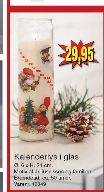 Harald Nyborg Kalenderlys i glas tilbud