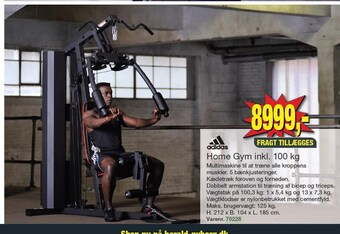 Harald Nyborg Home gym inkl. 100 kg tilbud