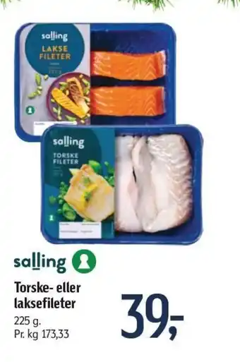 Føtex Salling Torske- eller laksefileter tilbud