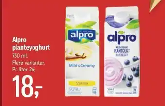 Føtex Alpro planteyoghurt tilbud