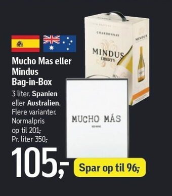 Føtex Mucho Mas eller Mindus Bag- in- Box tilbud