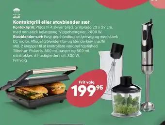 Kontaktgrill eller stavblender sæt