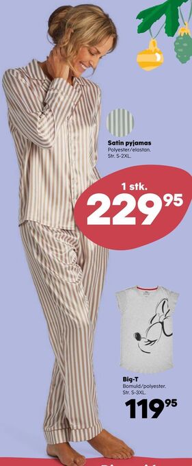 Kvickly Satin pyjamas tilbud