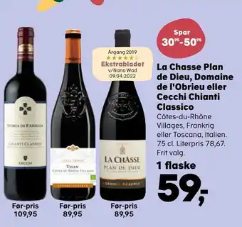 La chasse plan de dieu, domaine de l'obrieu eller cecchi chianti classico